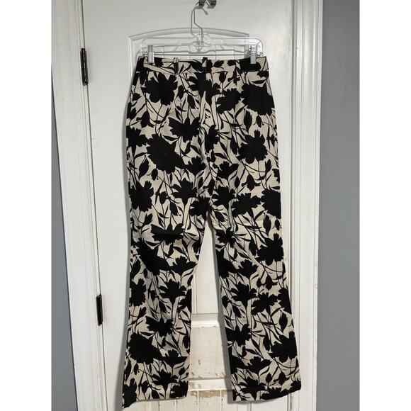 Star C.C.C Women's Black Floral Pants Front Zipper Size 11 - Picture 3 of 3